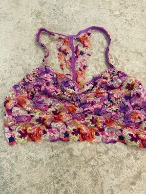 PINK bralette floral